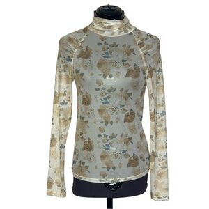 Free People It’s Fair Game Floral Mesh Top